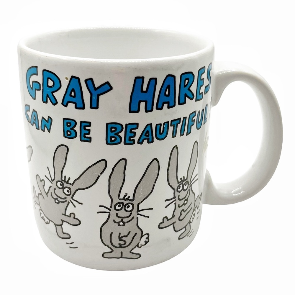 Vintage Carleton Cards Grey Hares Aging Humour Mug